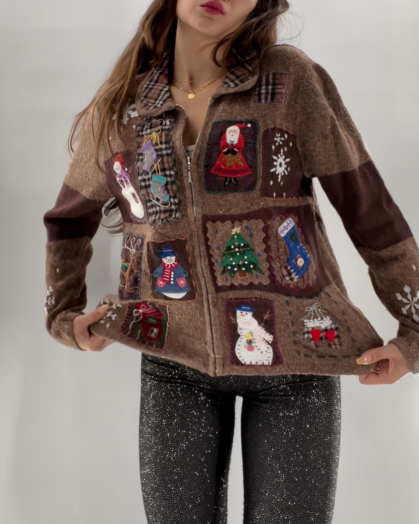 Urban Outfitters Gingerbread Man Holiday Cardigan (Medium)
