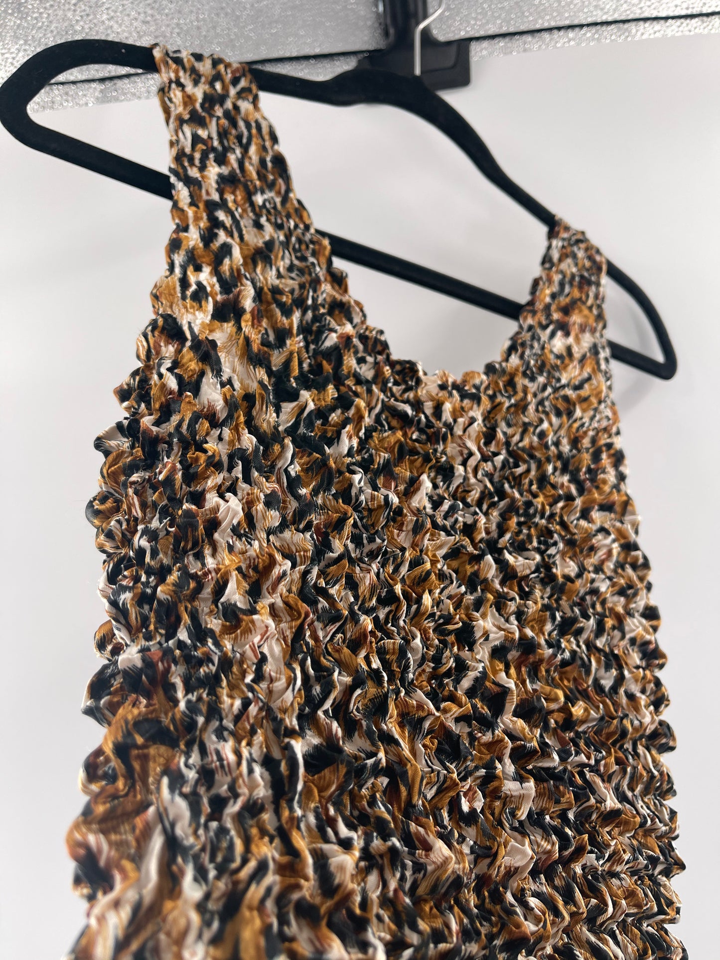 Vintage Cheetah Print Popcorn Tank (M)
