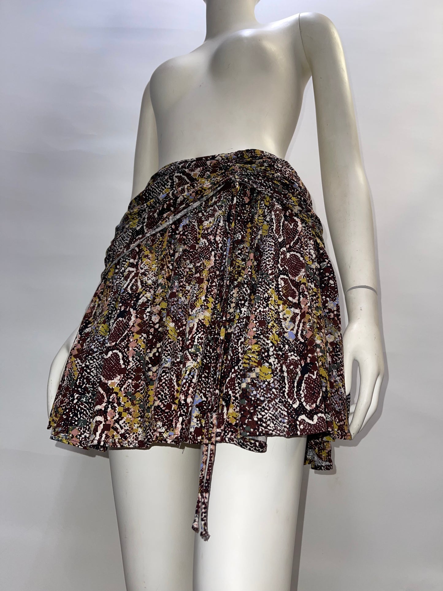 Free People Snake Print Mini Skirt(Size 6) - with tag -