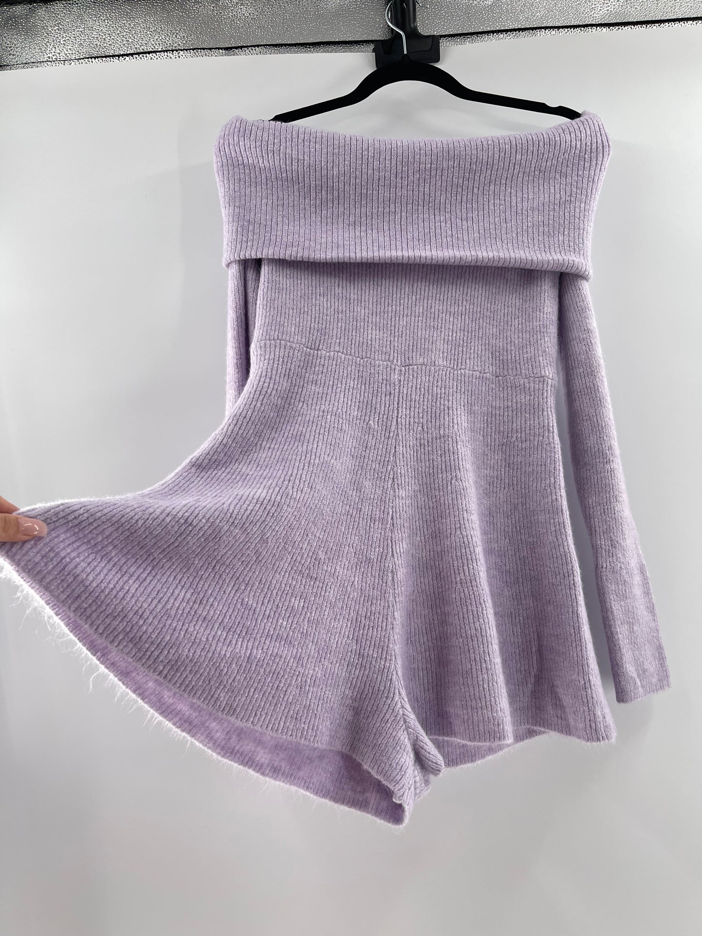 Urban Outfitters Lavendar Knit Playsuit (Large)
