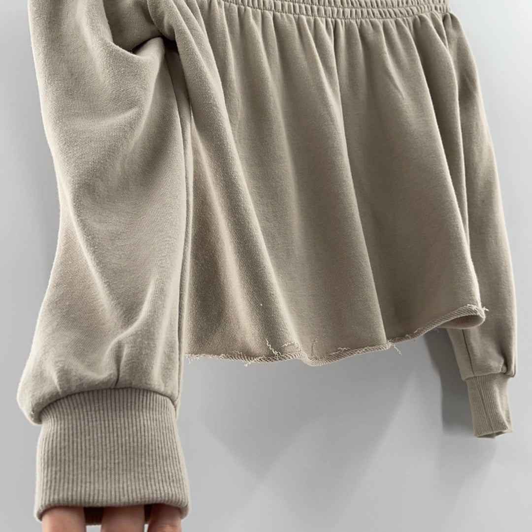 Urban Outfitters Tan Jersey Off the Shoulder (XS)
