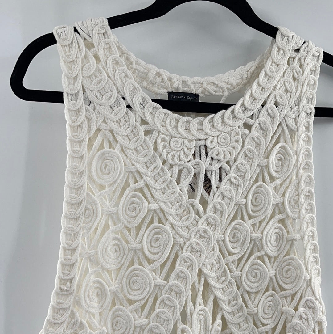Rebecca Elliot White Knit Tank (S/M)