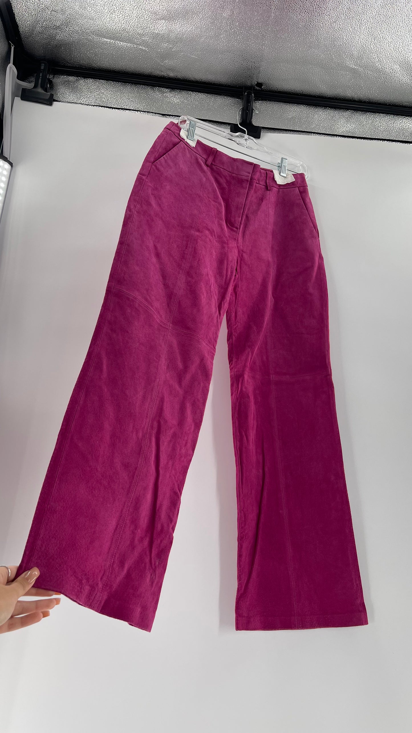 Vintage J.G. Hook Hot Pink 100% Genuine Leather Pants (Size 10)