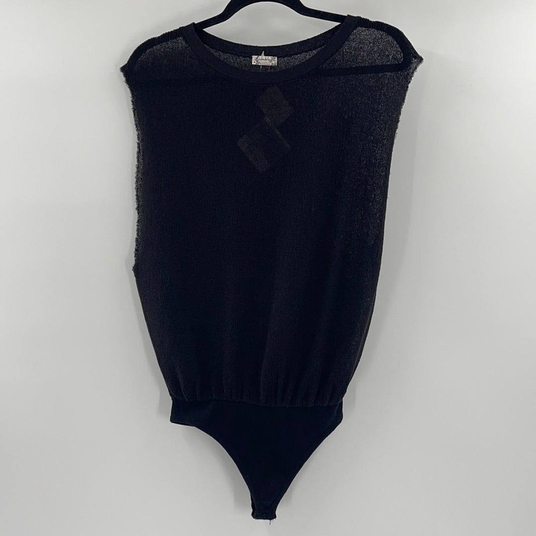 Intimately Free People Black Knit Bodysuit (XS)
