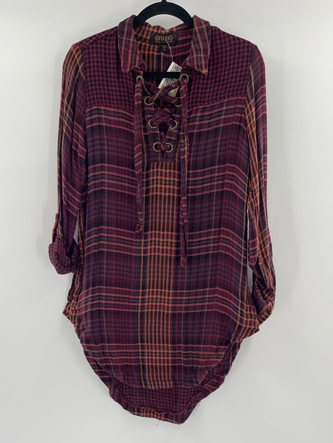 Free People x Shyanne Plum Flannel (S)