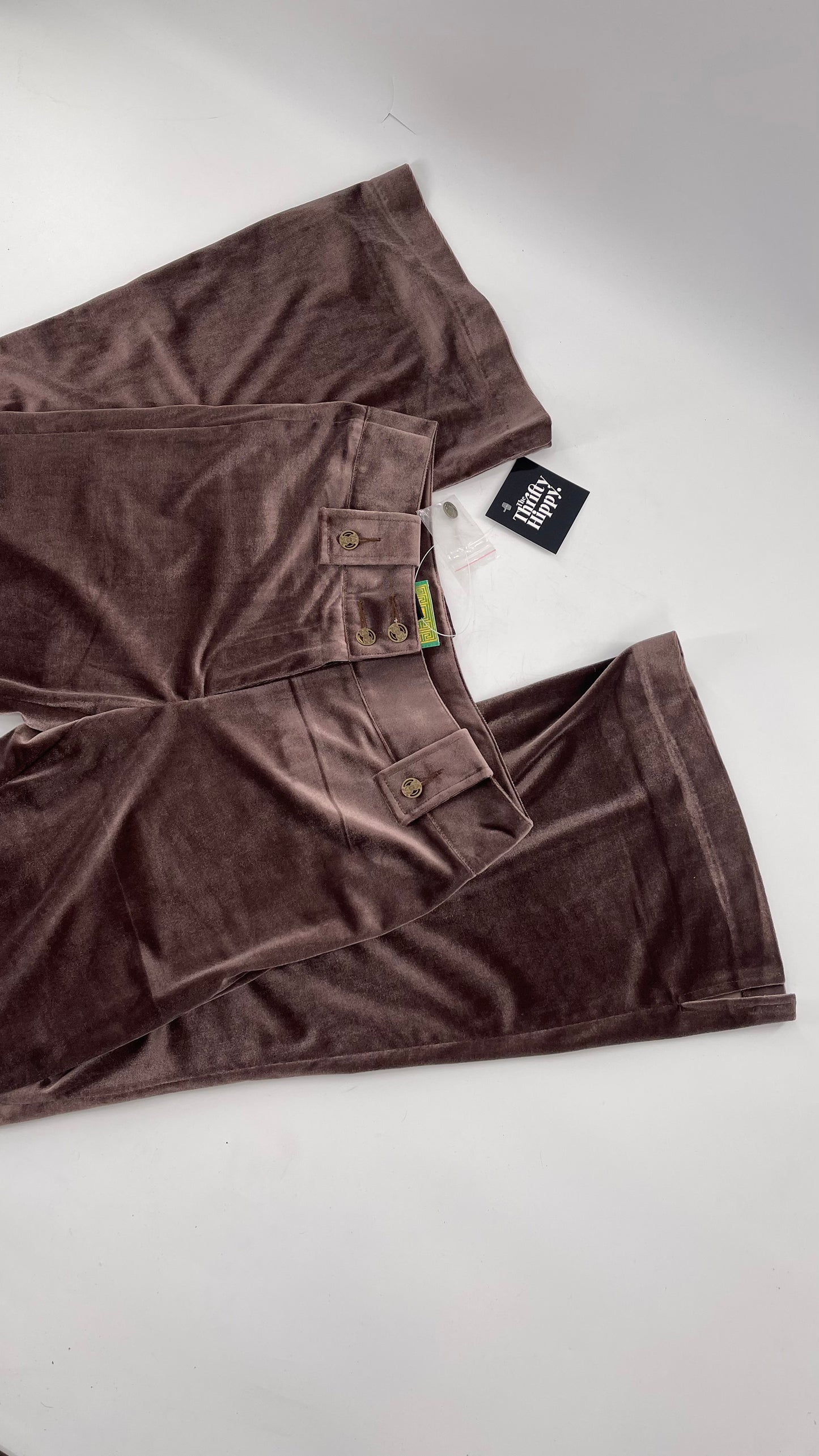 Vintage Tracy Porter Velour Yoga Pants/ Kick Flares (26)