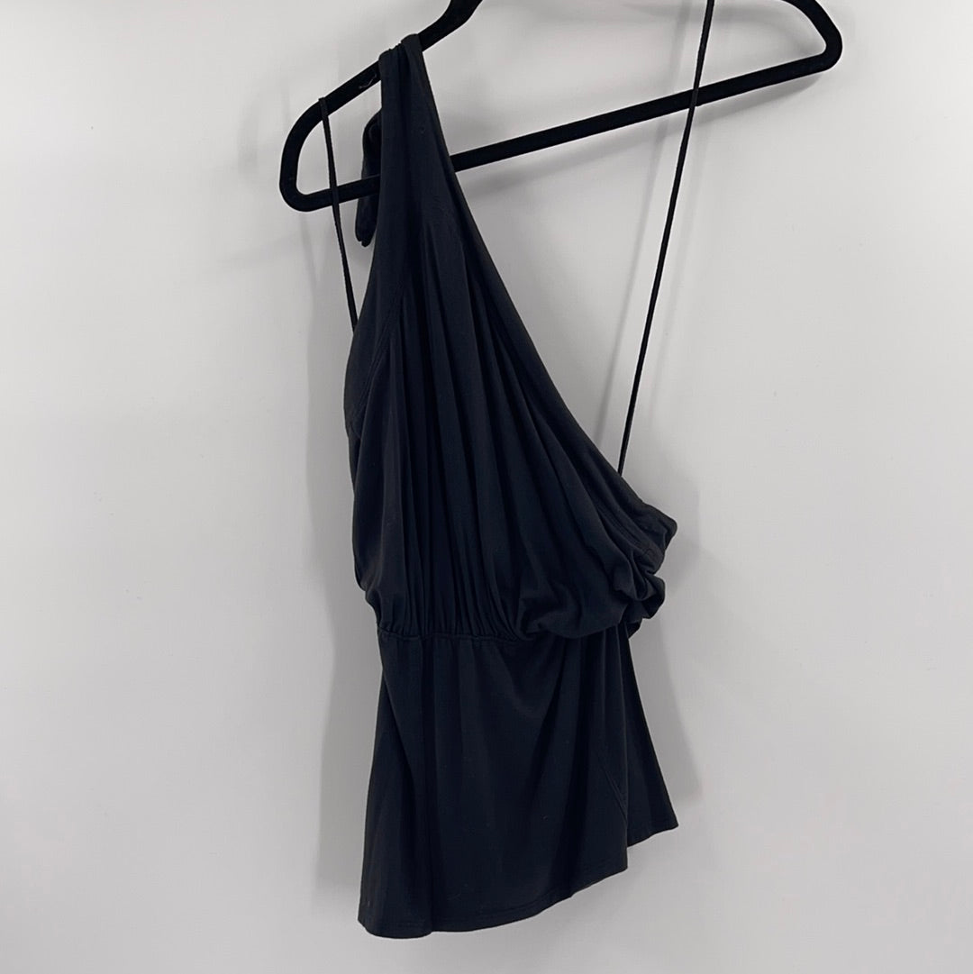 Free People Black One Shoulder Tank (M)