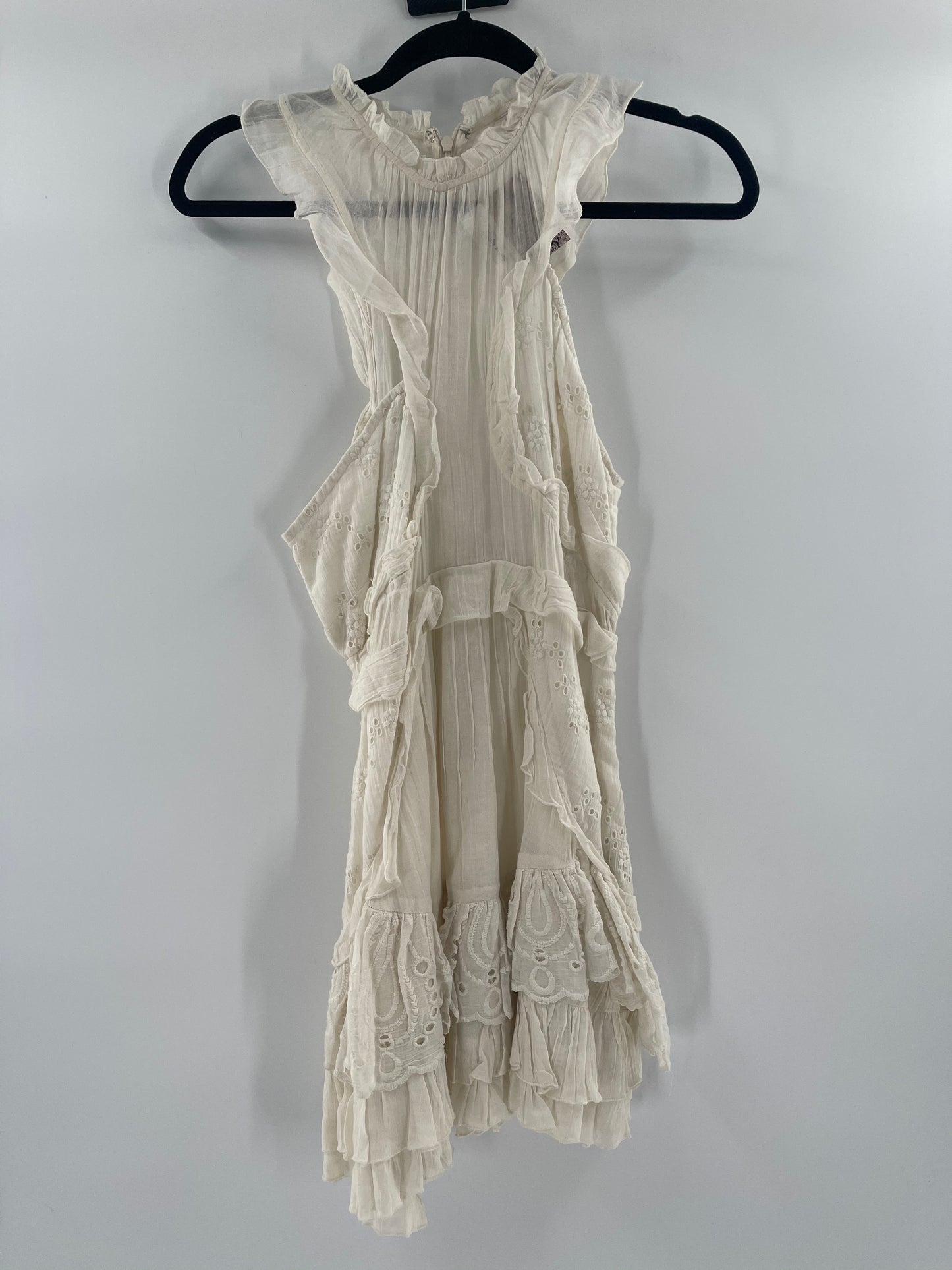 Urban Outfitters Cream Ruffled Mini Dress (Sz M)