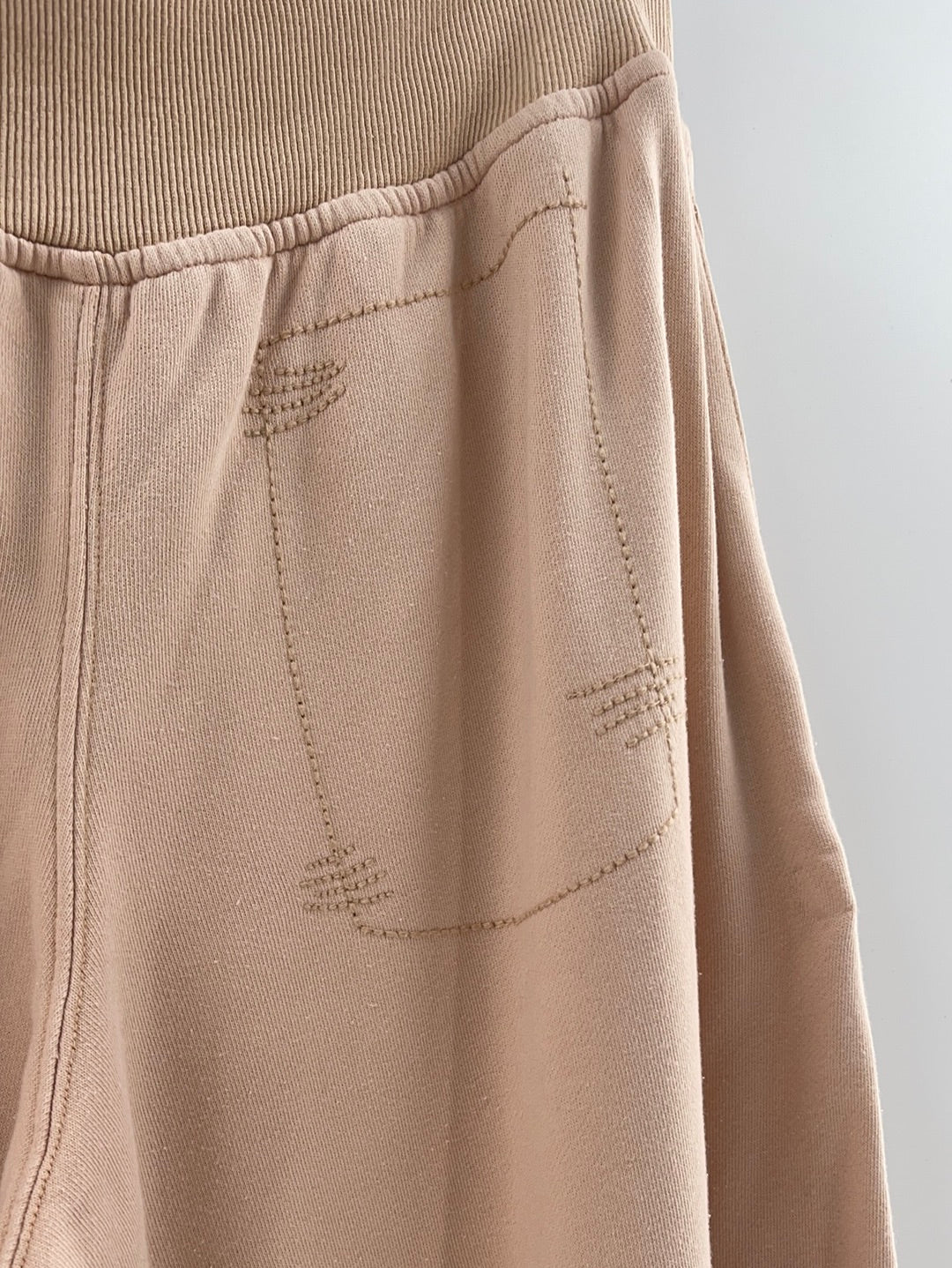 Free People Movement Muted Pink High Waisted Jersey Flare Legs (Small)