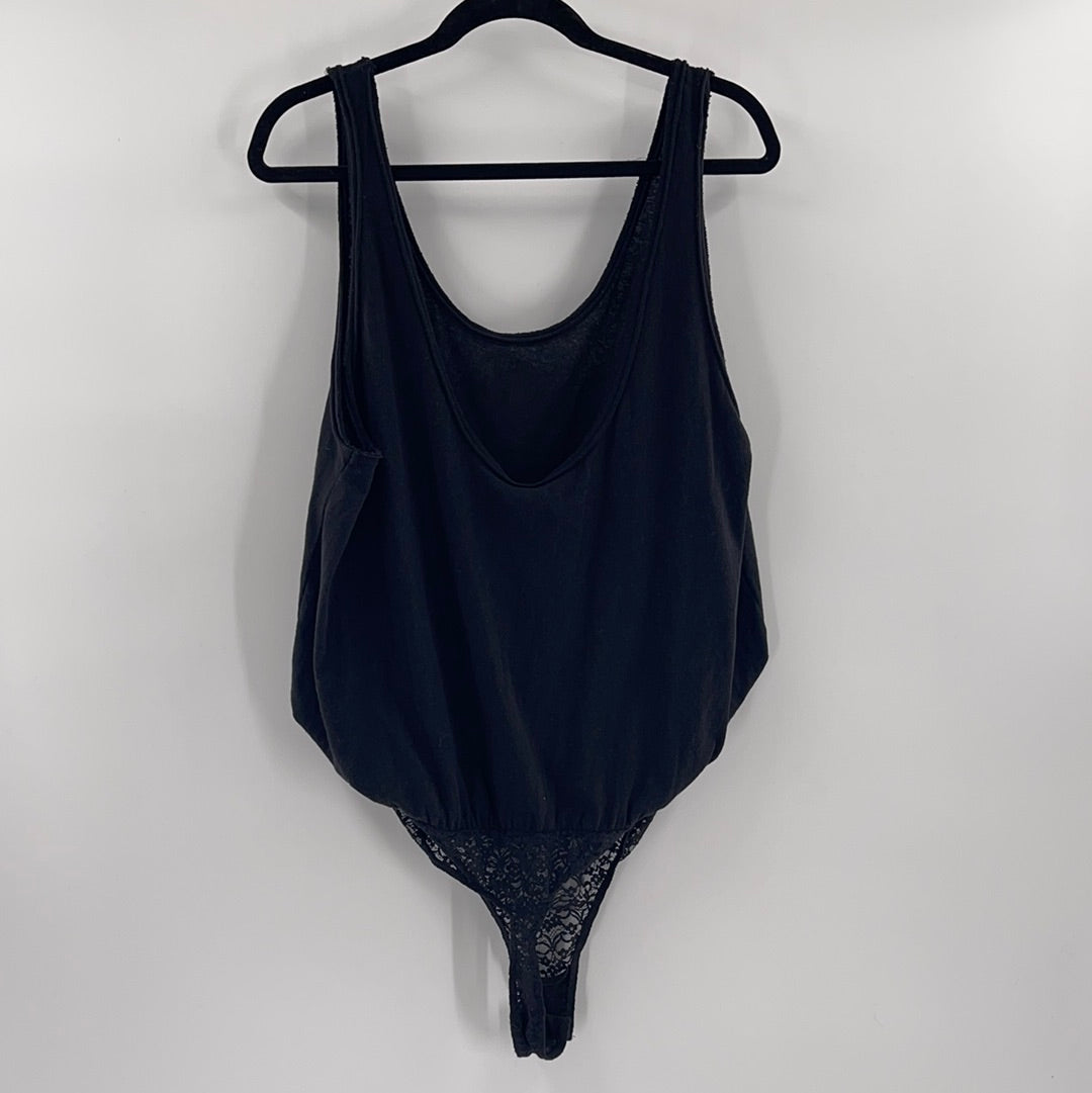 Intimately Free People Black Jersey Bodysuit