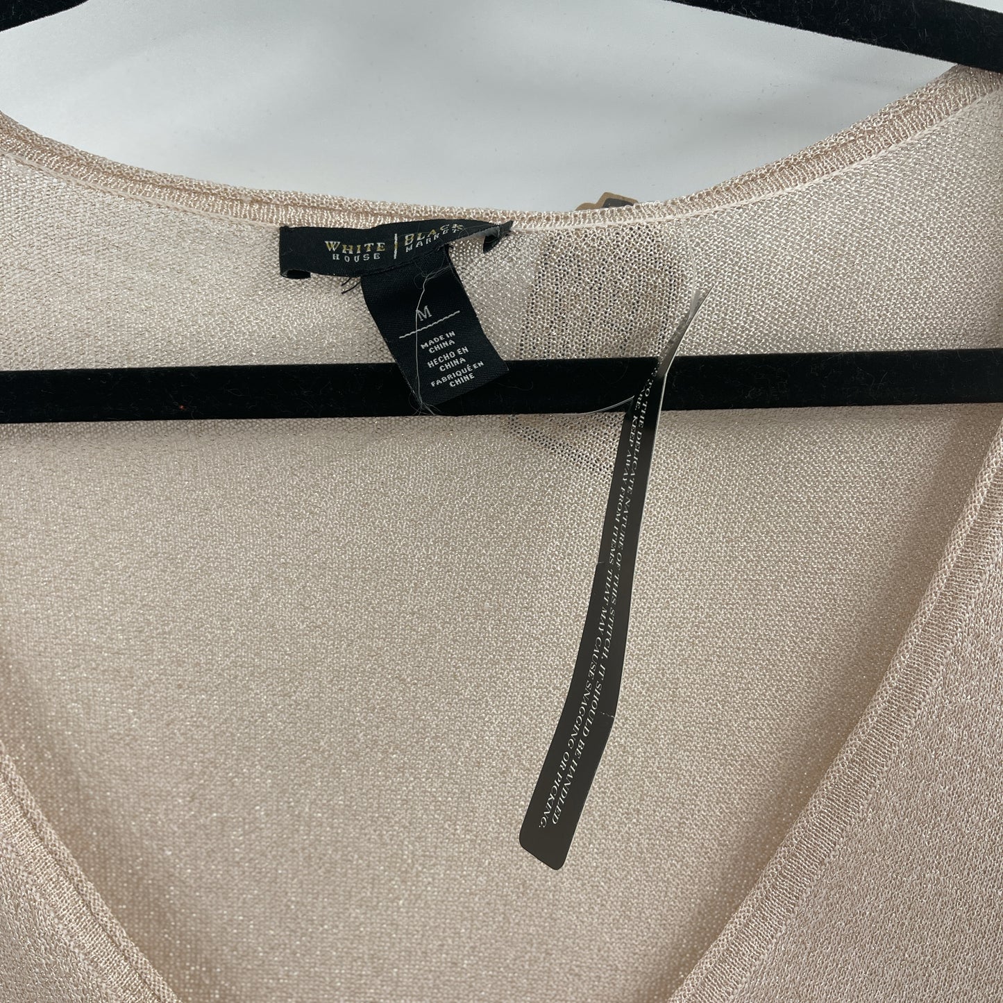 White house black market glitter long sleeve with camisole (M)