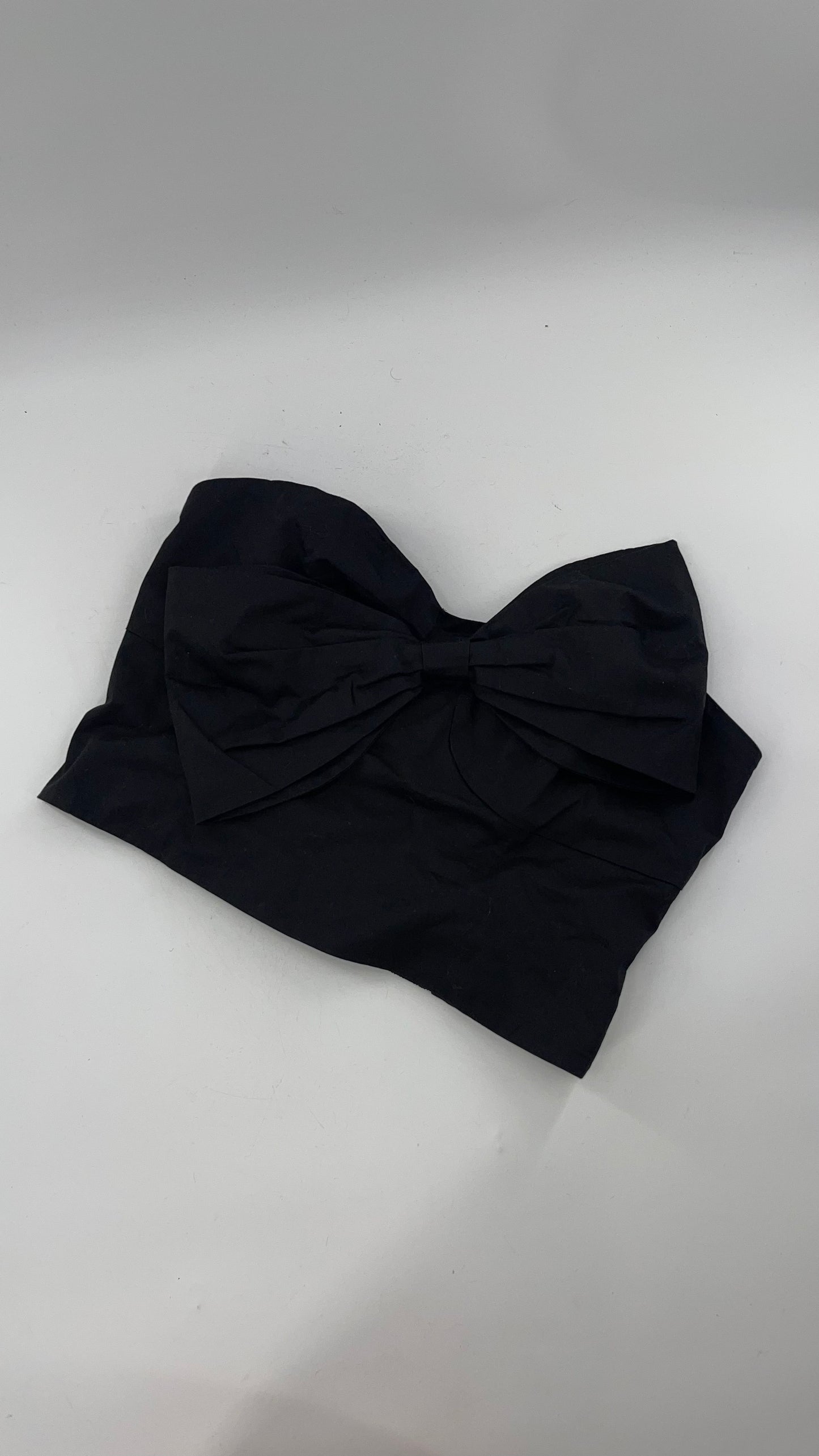Hutch Anthropologie Black Bow Front Tube Top (Large)