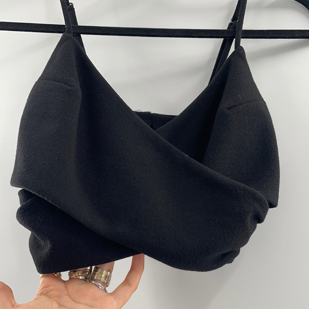 Free People Black Cross Over Crop (2)