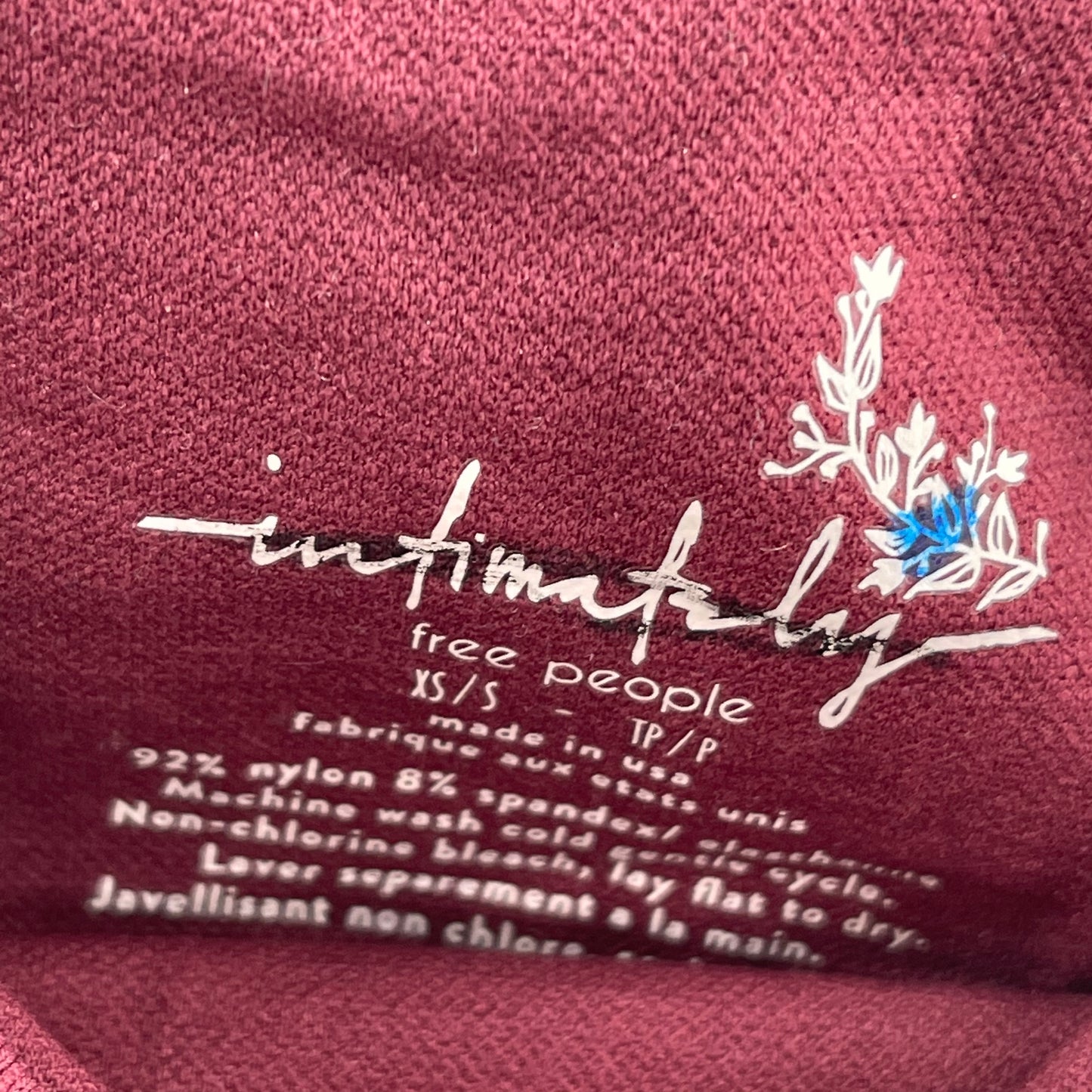 Intimately Free People Burgundy Lace Tube Top (XS)
