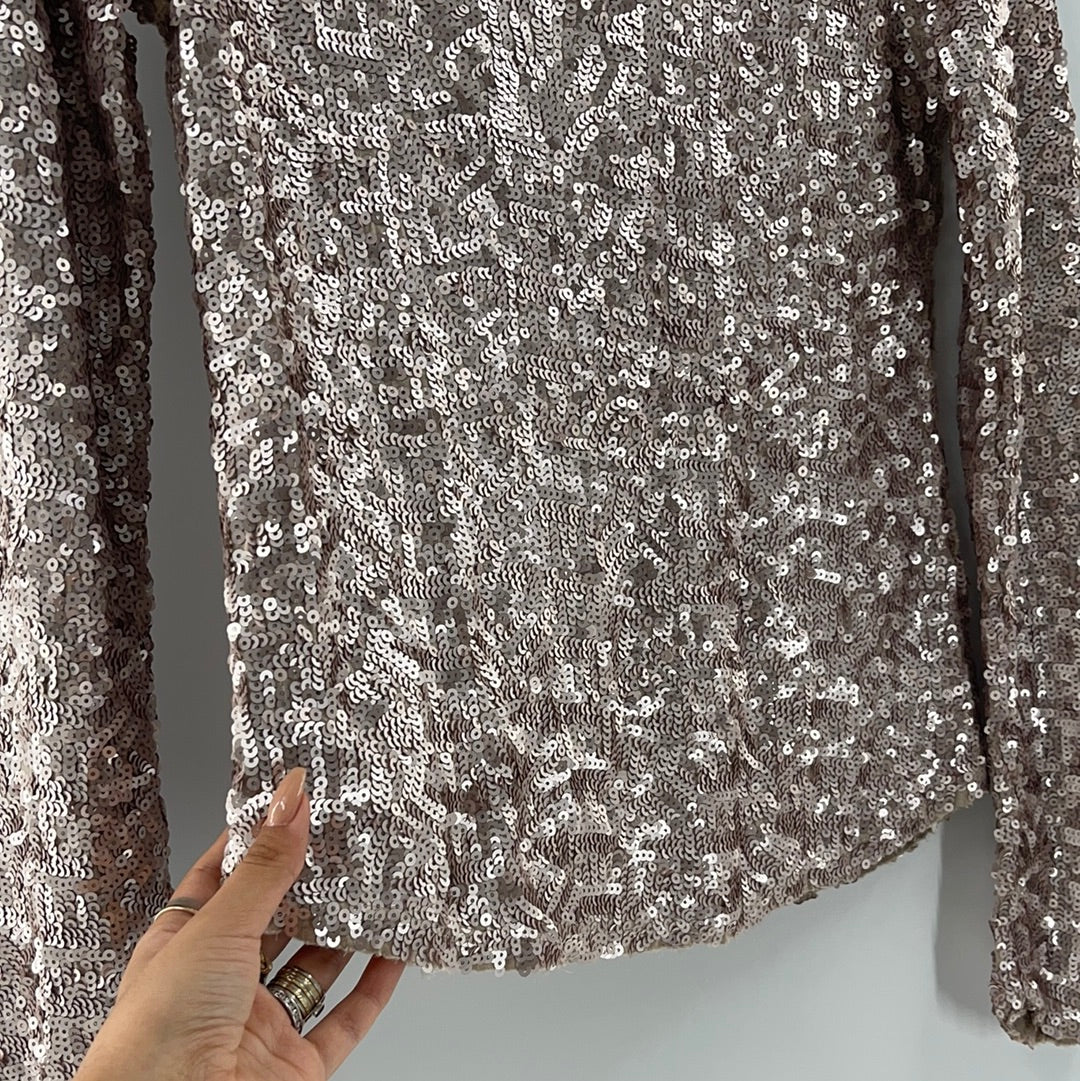 Free People Sequined Turtle Neck (S)