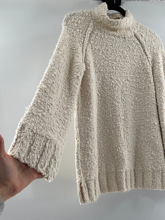 Anthropologie- Moth - Cream Mock Neck (Size XS)