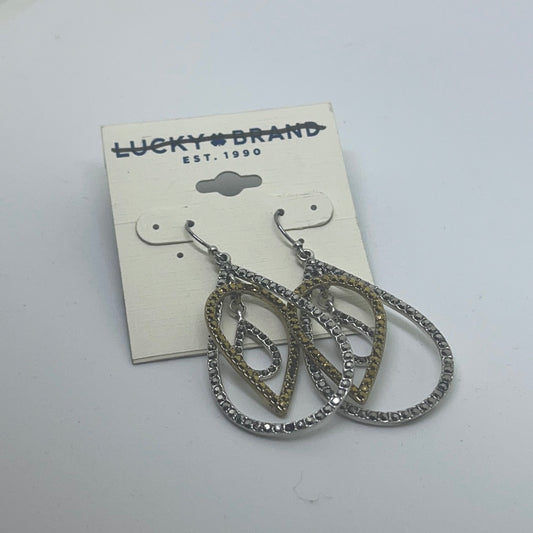 Lucky Brand Sparkly Tear Drop Earrings