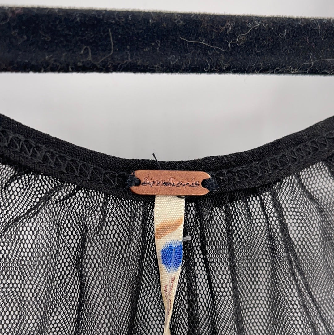 Free People Mesh Embellished Tank (S)