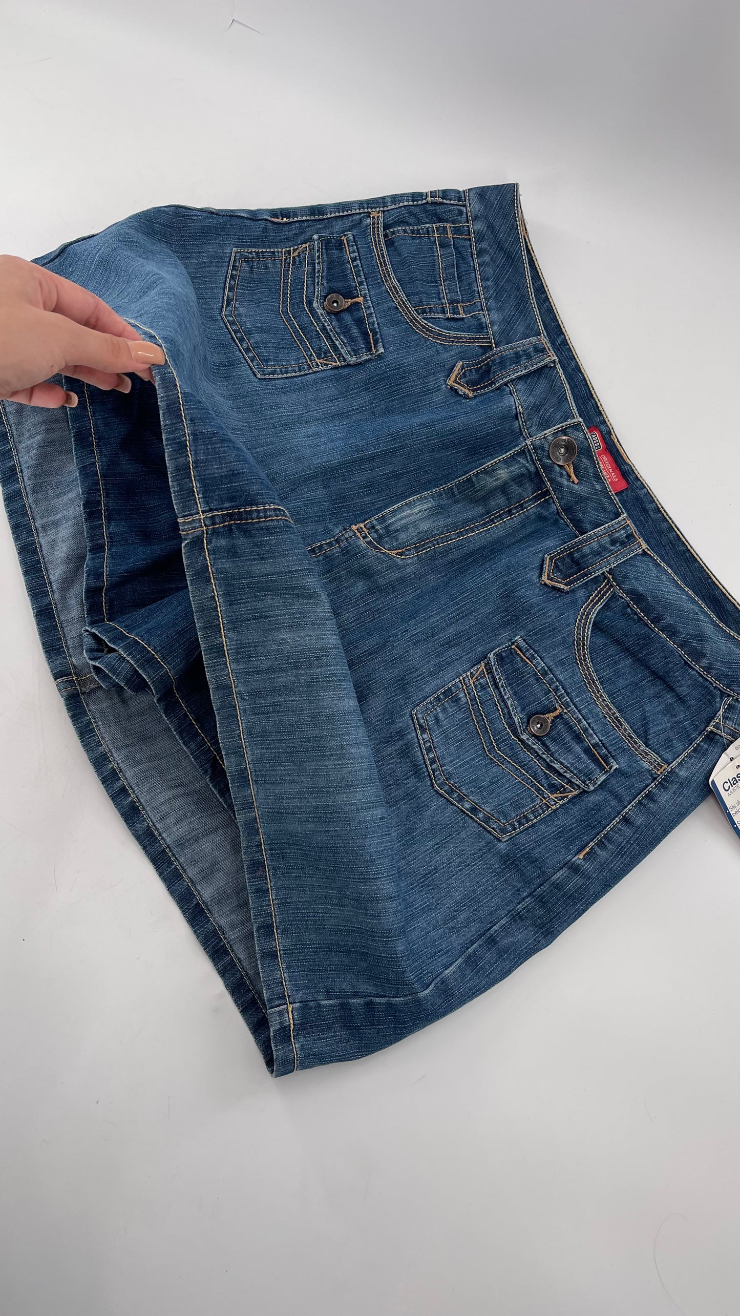 Deadstock Vintage Faded Glory Denim Mini Skirt (14)