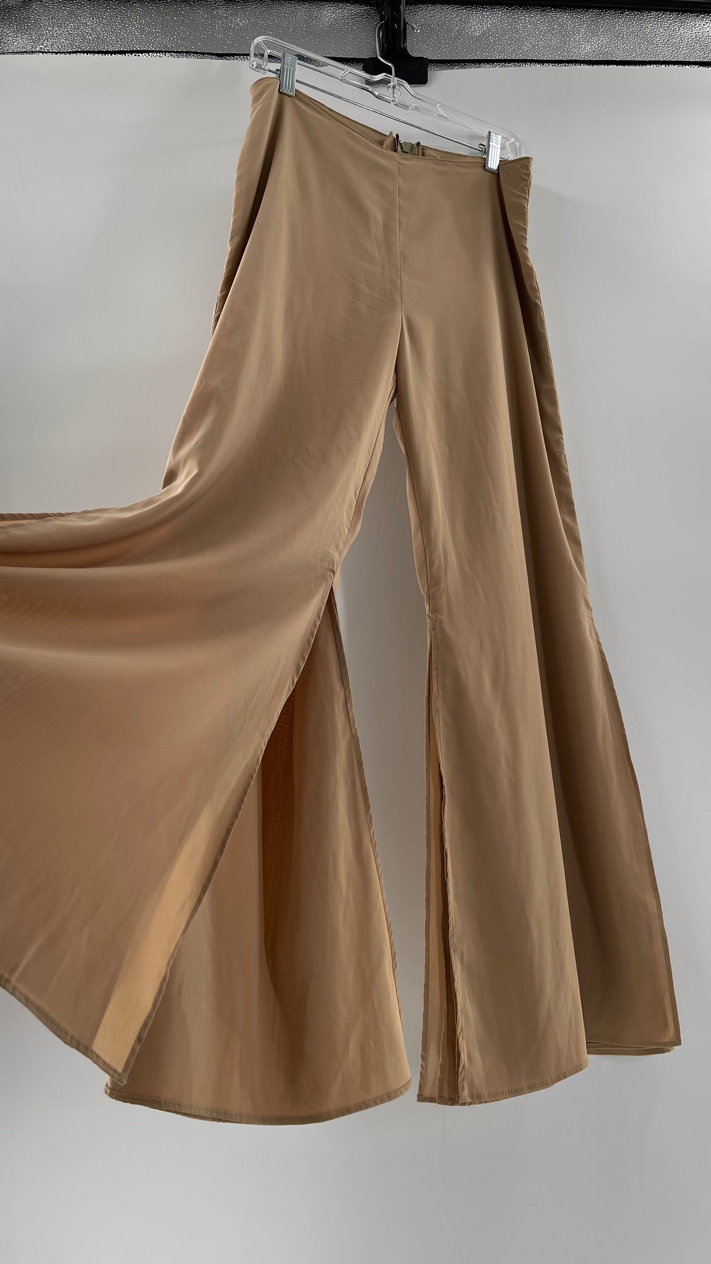 Vintage Tan Hotpants with Double Layered Hem (6/8)