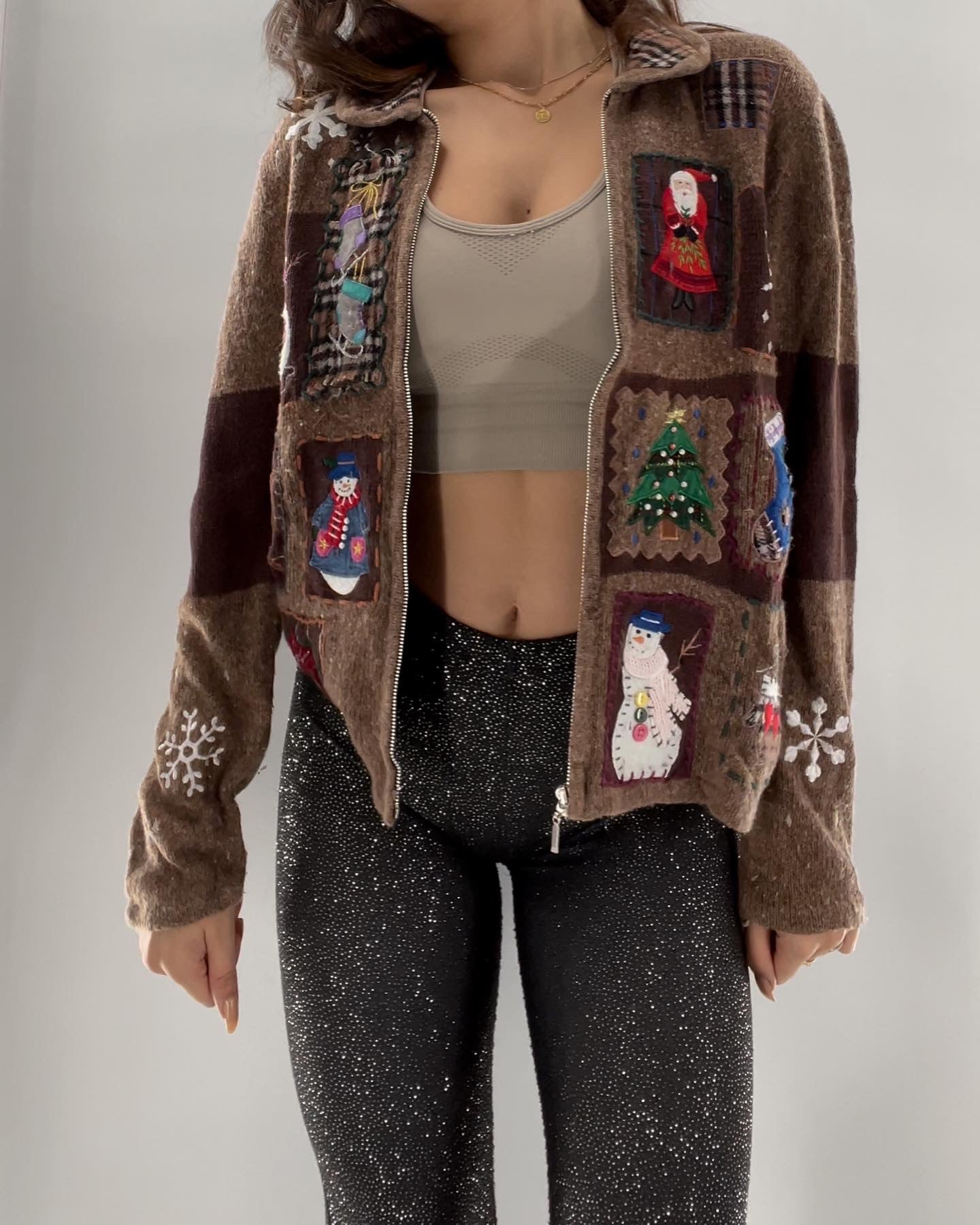 Urban Outfitters Gingerbread Man Holiday Cardigan (Medium)