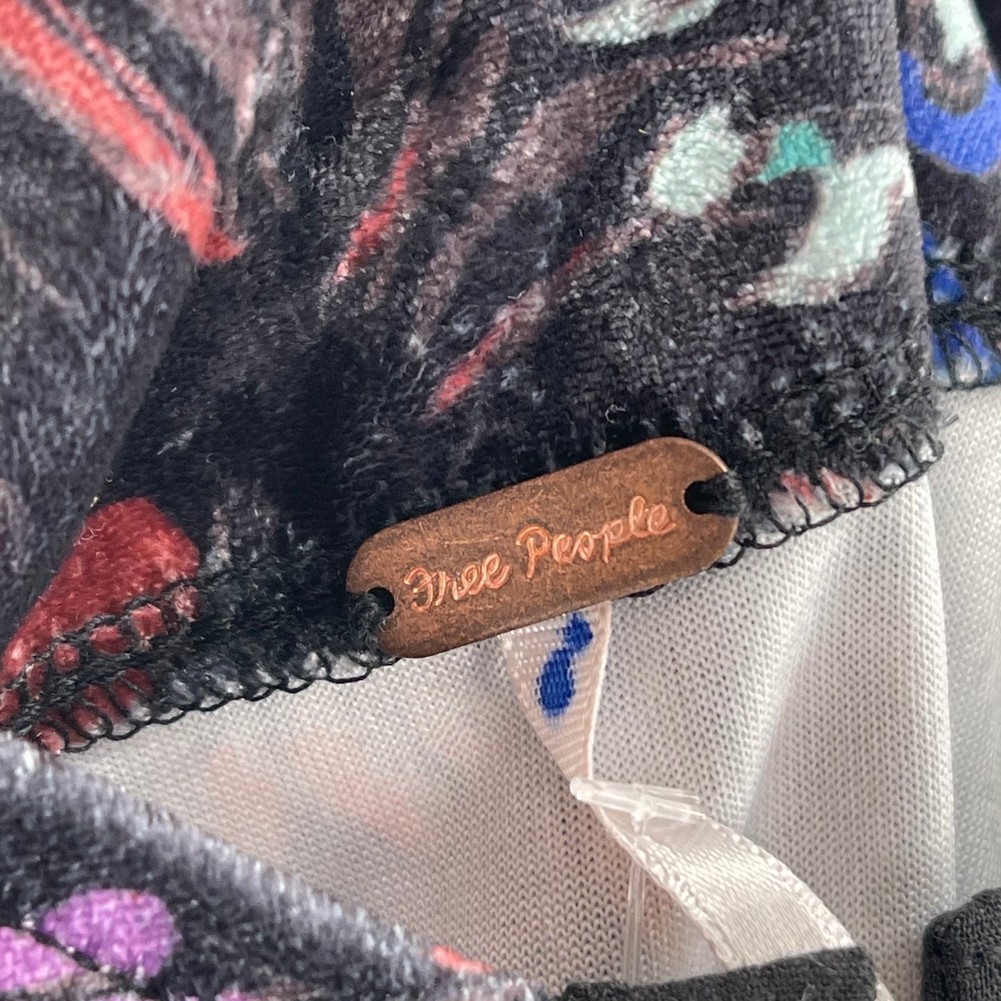 Free People Patterned Velvet Tank (XS)