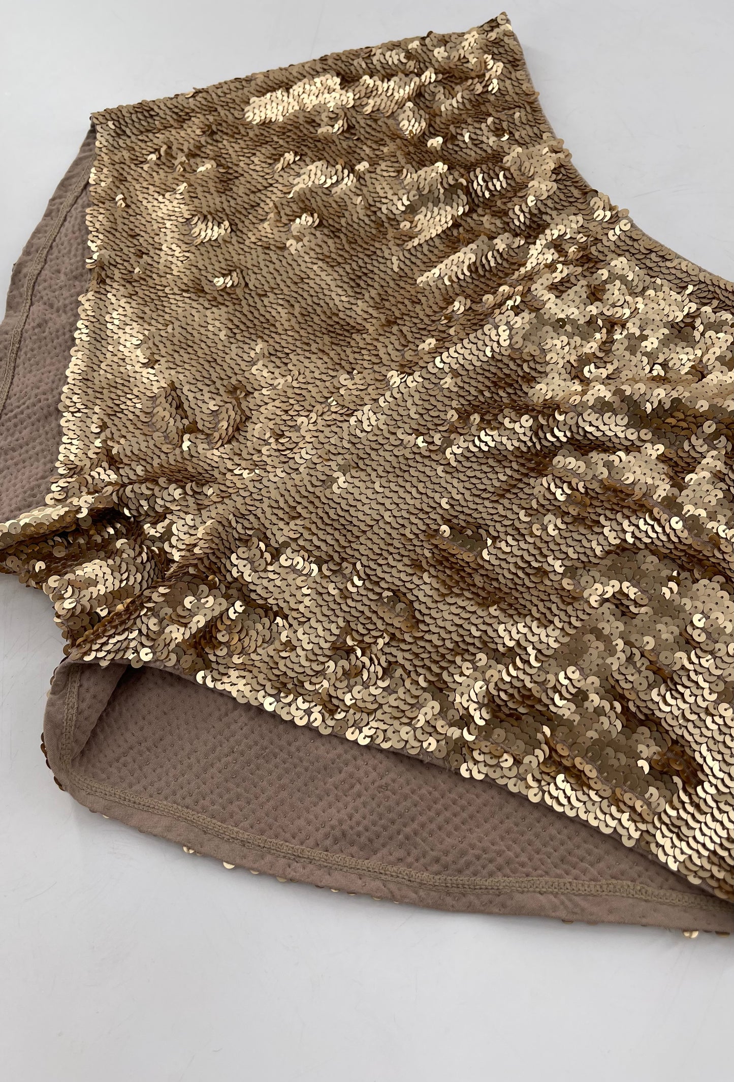 Free People Gold Sequin Shorts Size 2