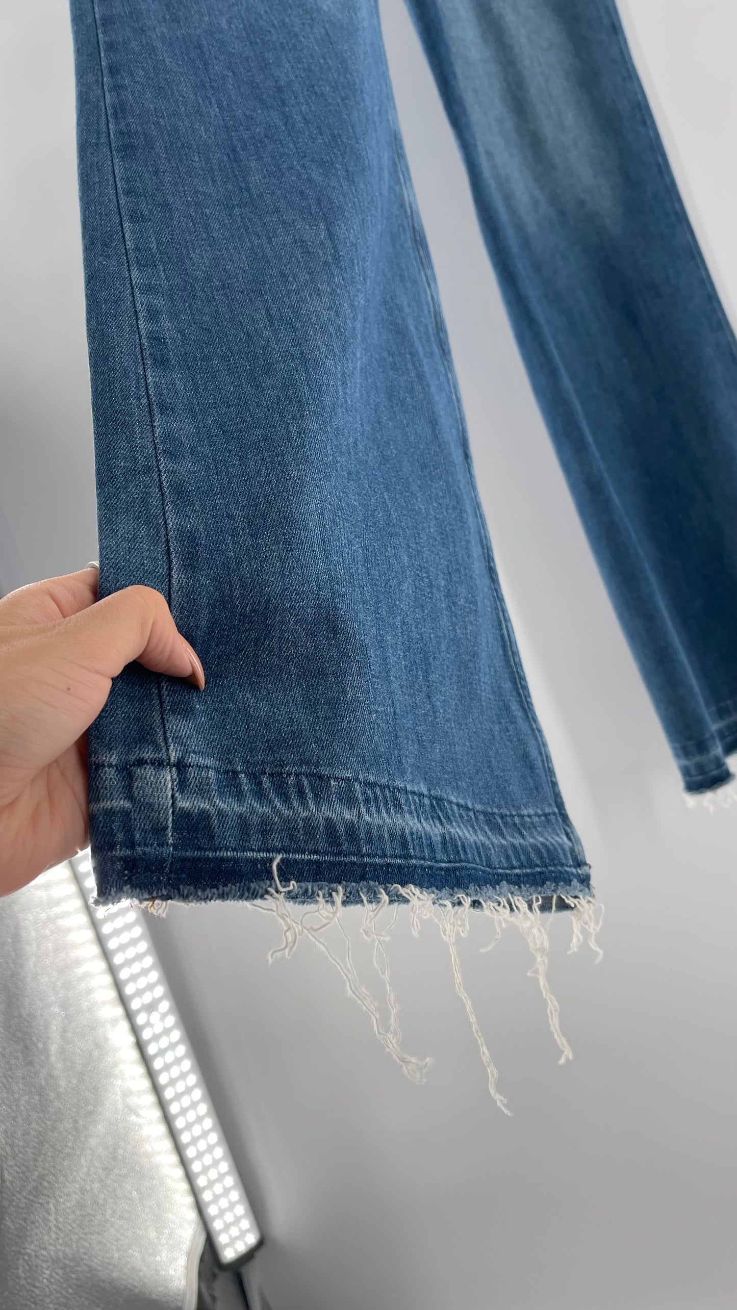 Free People Wide Leg Medium Wash Jeans (28)