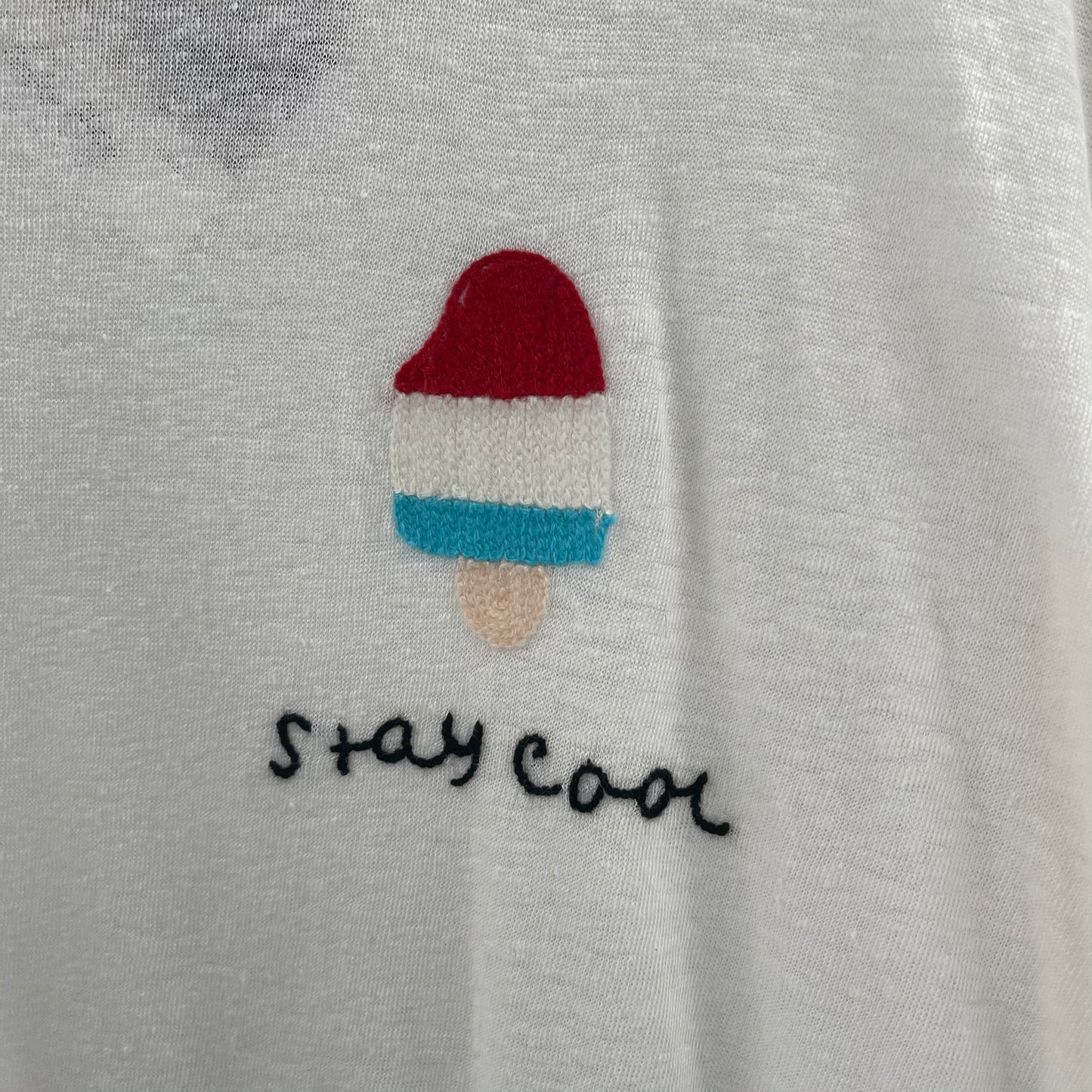 Banner Day 100% Linen Embroidered T (S)
