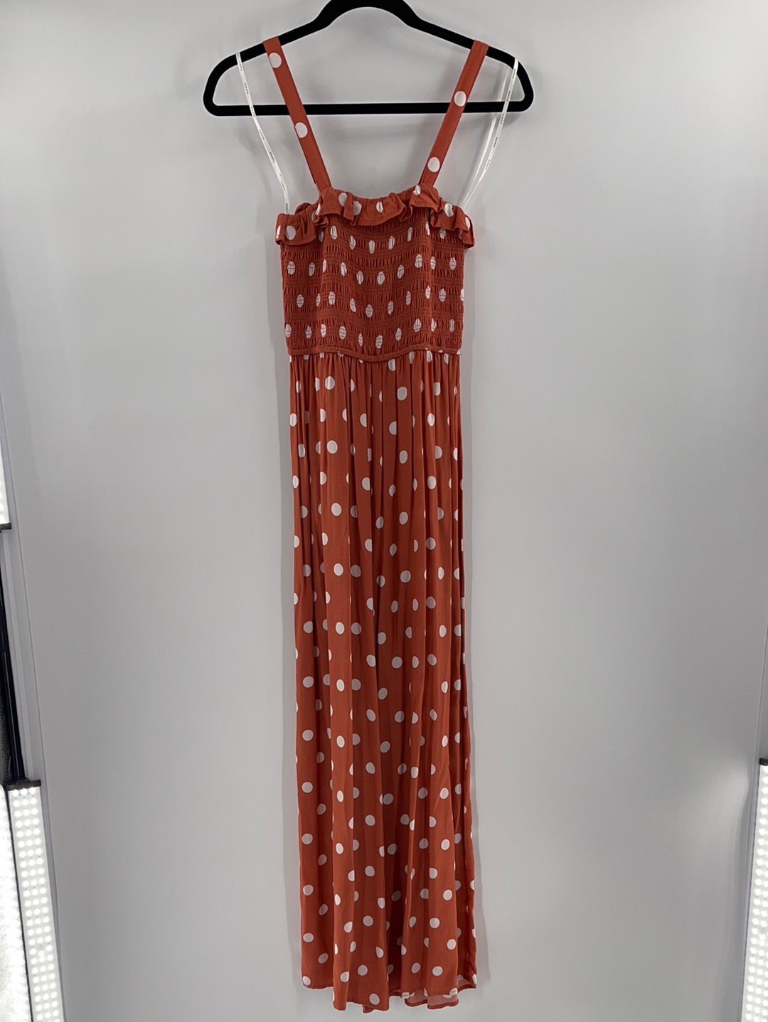 Steele Salmon Polka Dot Jumpsuit (S)