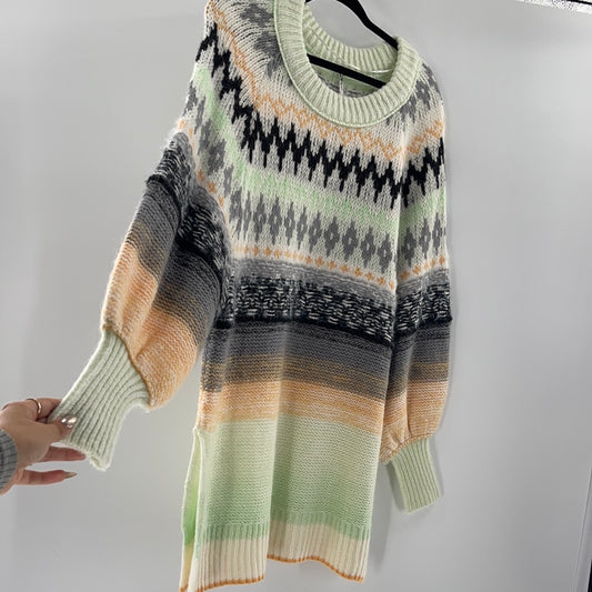 Free People Oversized Knit Sweater Dress (Size XS) - With Tag -