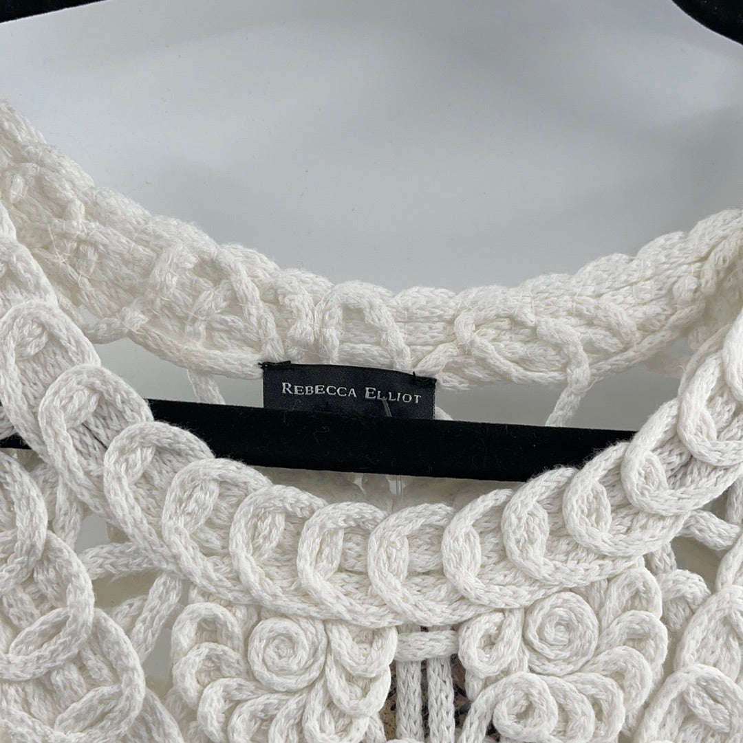 Rebecca Elliot White Knit Tank (S/M)