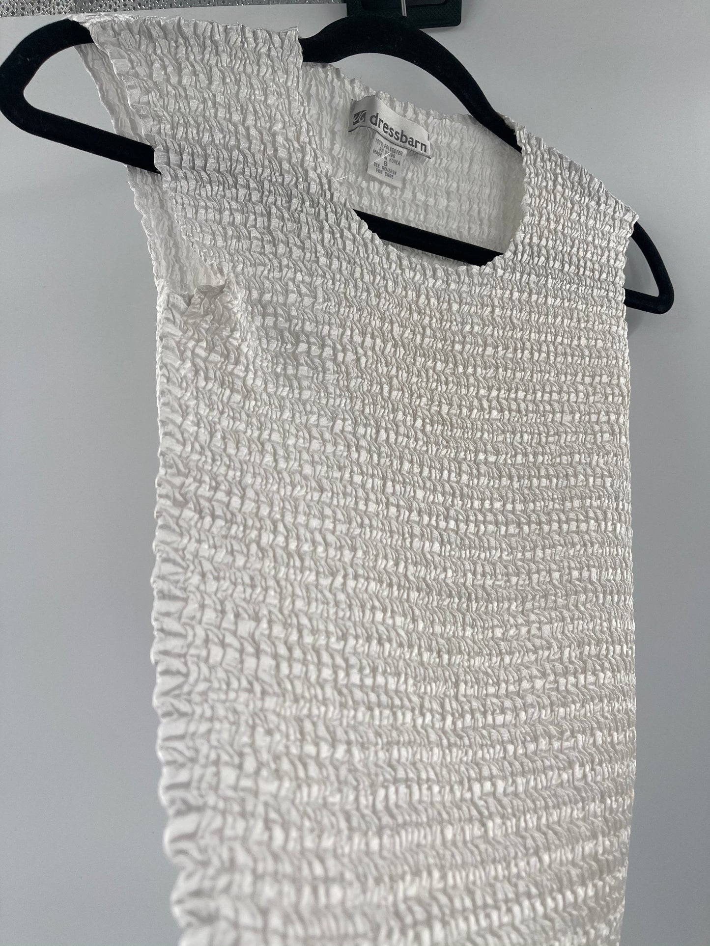 Vintage White Popcorn Tank (S)
