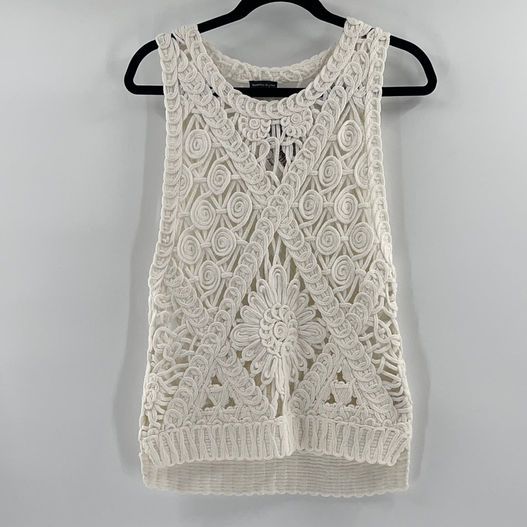 Rebecca Elliot White Knit Tank (S/M)