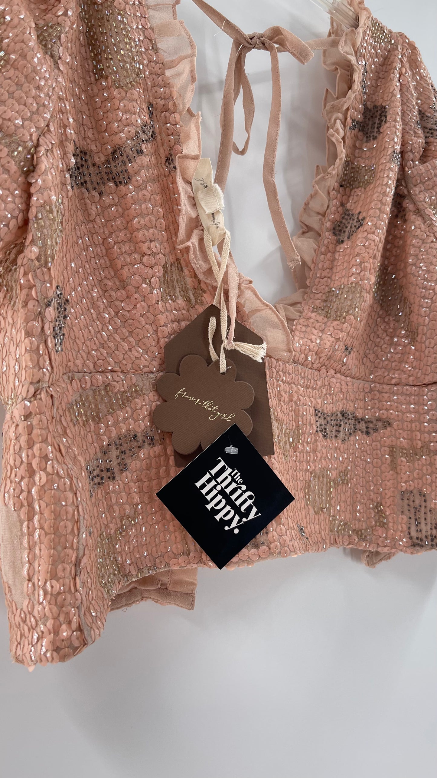 Forever that Girl Anthropologie Sequined Blouse (XS)