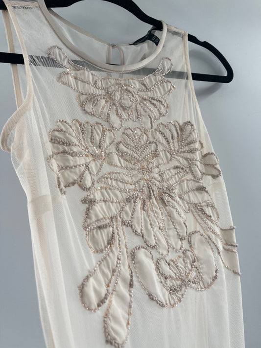 White House Black Market Mesh Embroidered Tank (XXS)