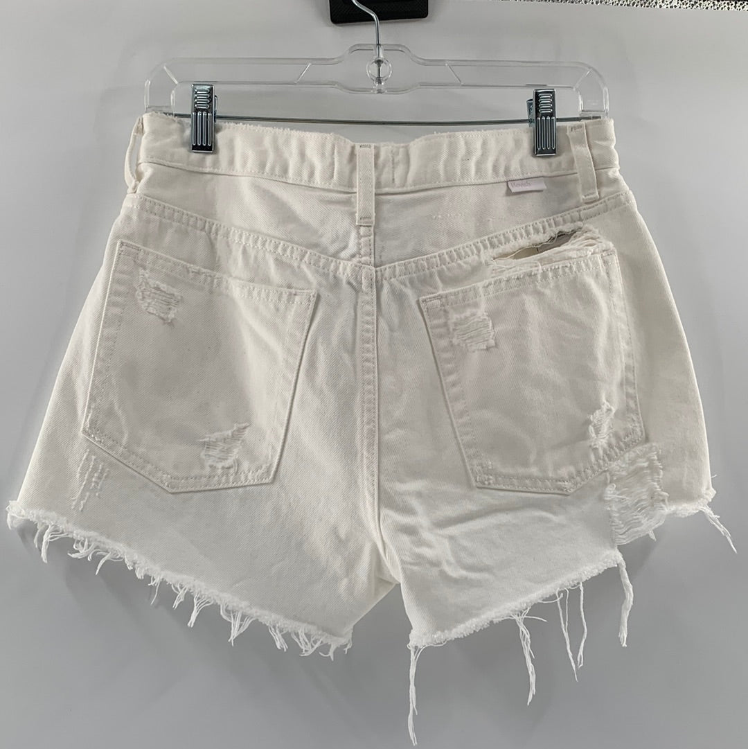 Free People - Boyish - White Distressed Denim (Size 28)
