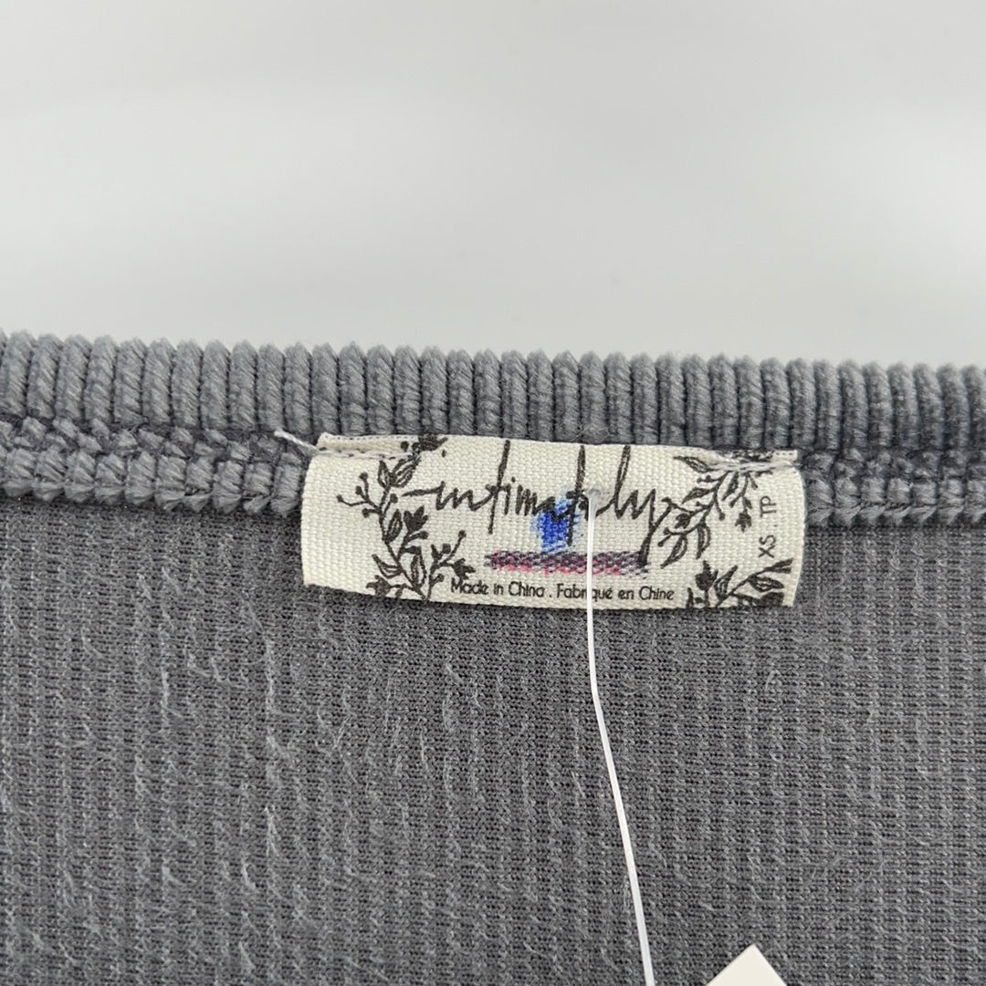Intimately Free People Grey Velvet Bodysuit (XS)