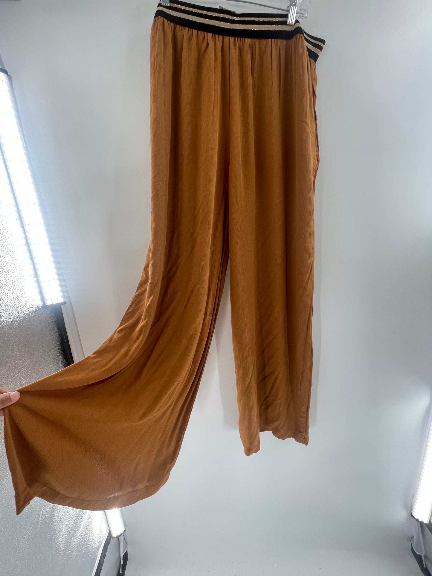 Burnt Orange Dolan Left Coast Collection Anthropologie Wide Leg Elastic Pants (Size XL)