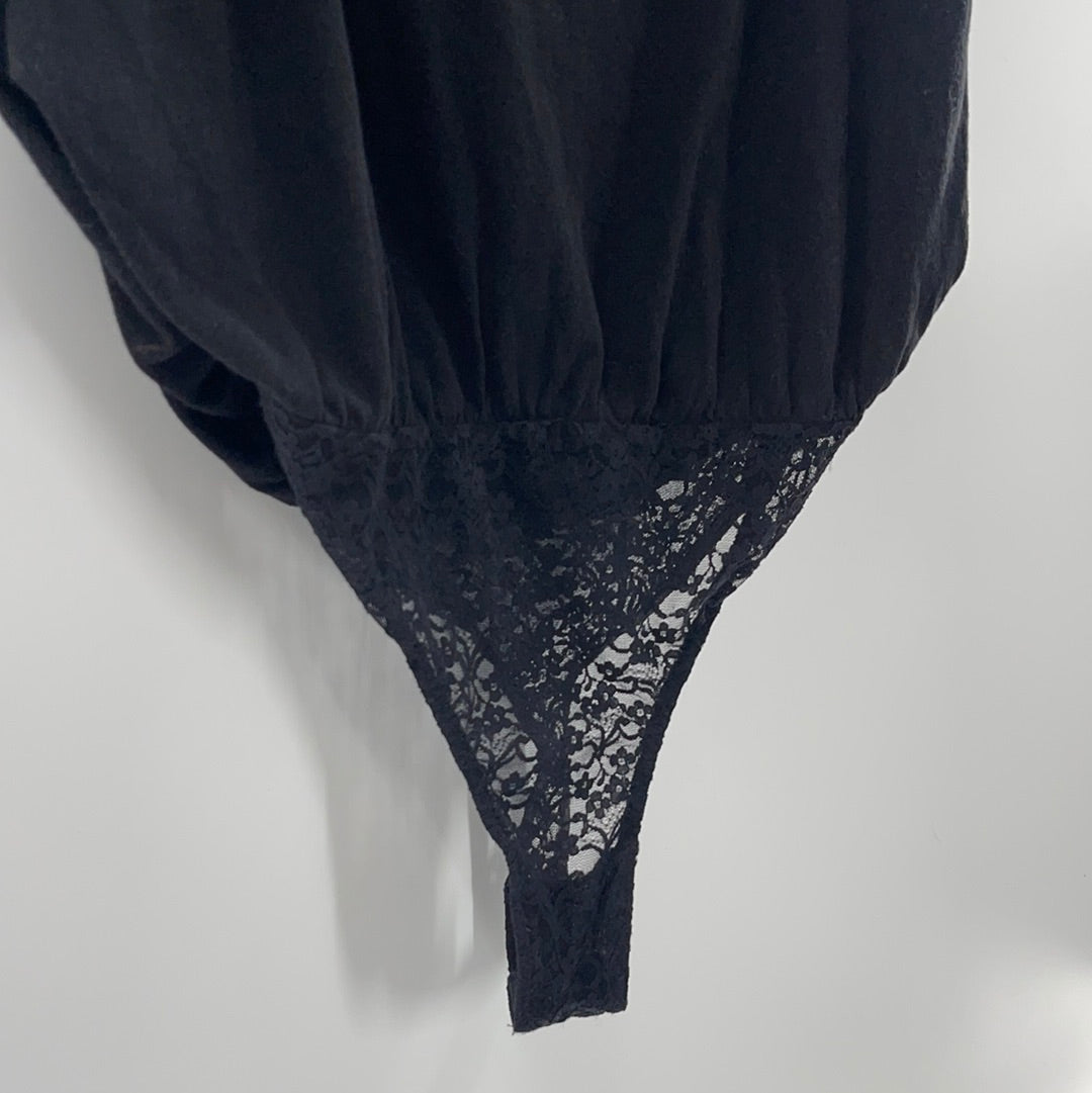 Intimately Free People Black Jersey Bodysuit