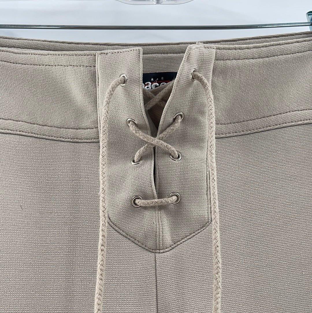 SPACE GIRL-Z Tan kickflares w Tie Up waist