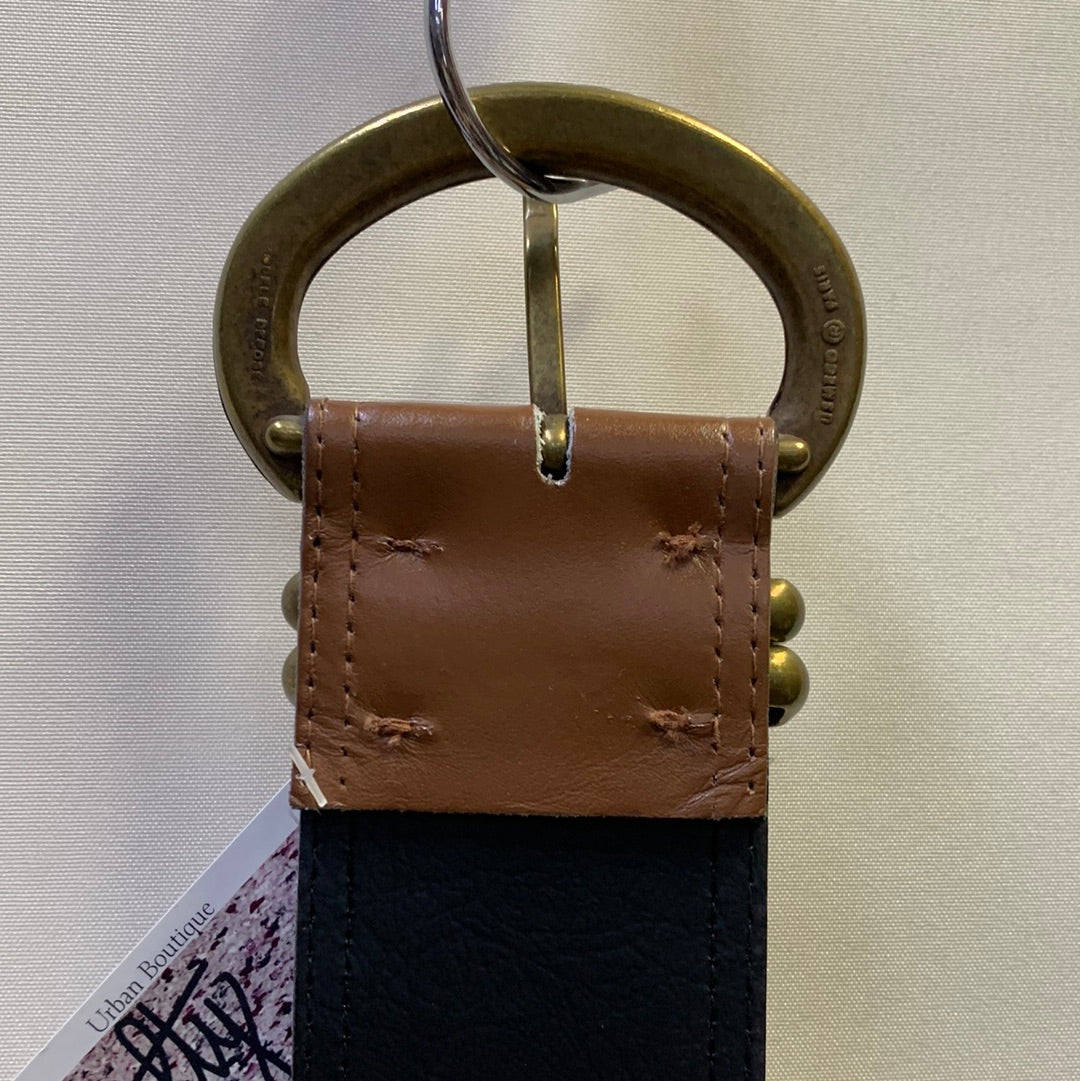 Two Blondes Brown Gold Hoop Belt