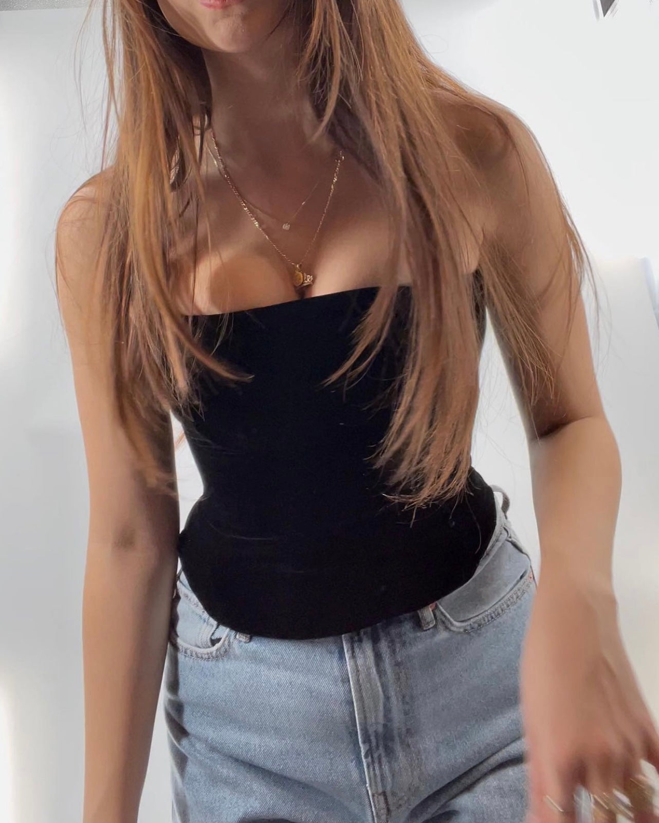 Vintage Gloria Sachs Black Velvet Corset (S)