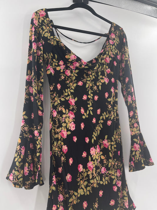 Free People Black Rose Patterned Mini (0)