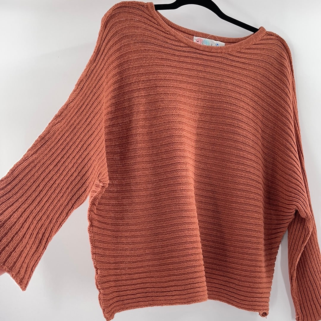 Free People Beach Batwing Terracotta Sweater (Size XS)