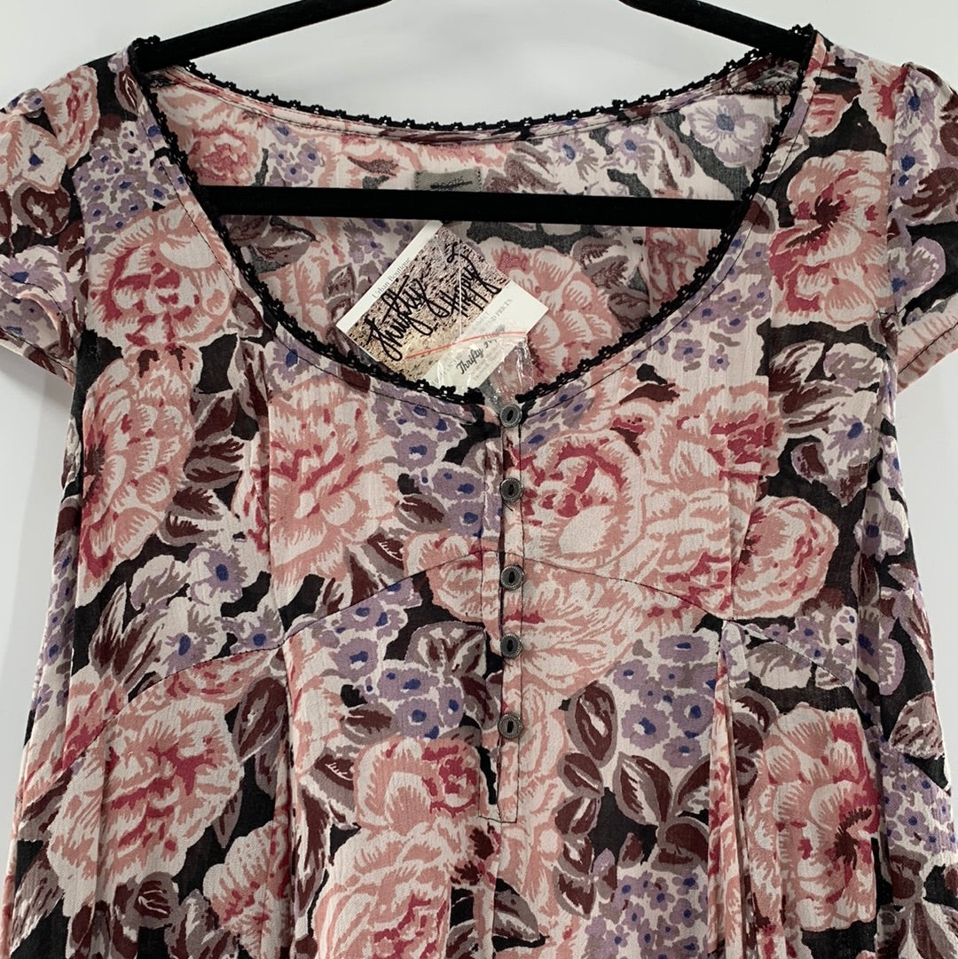 Urban Outfitters Ecote Floral High Low Mini Dress (Size XS)