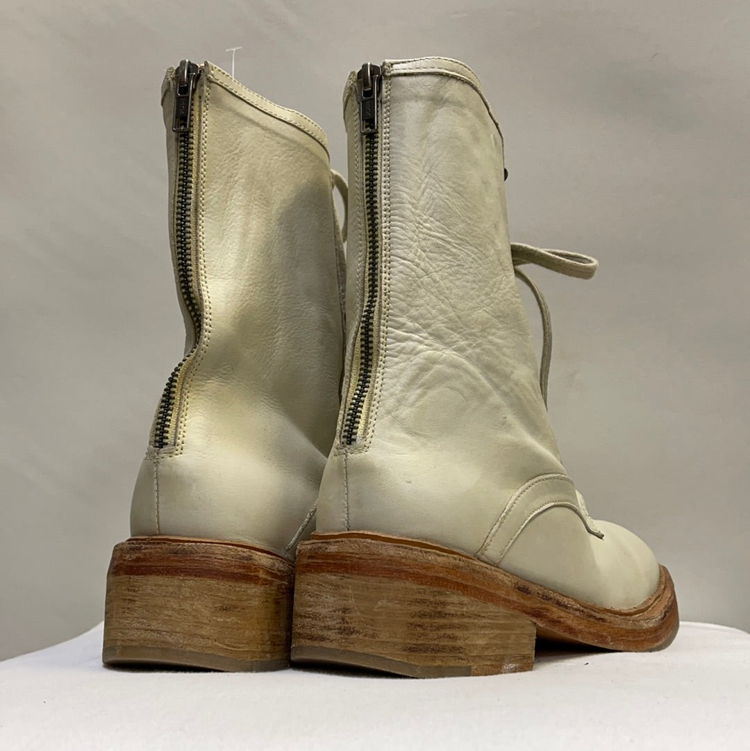 Free People White Combat Boots