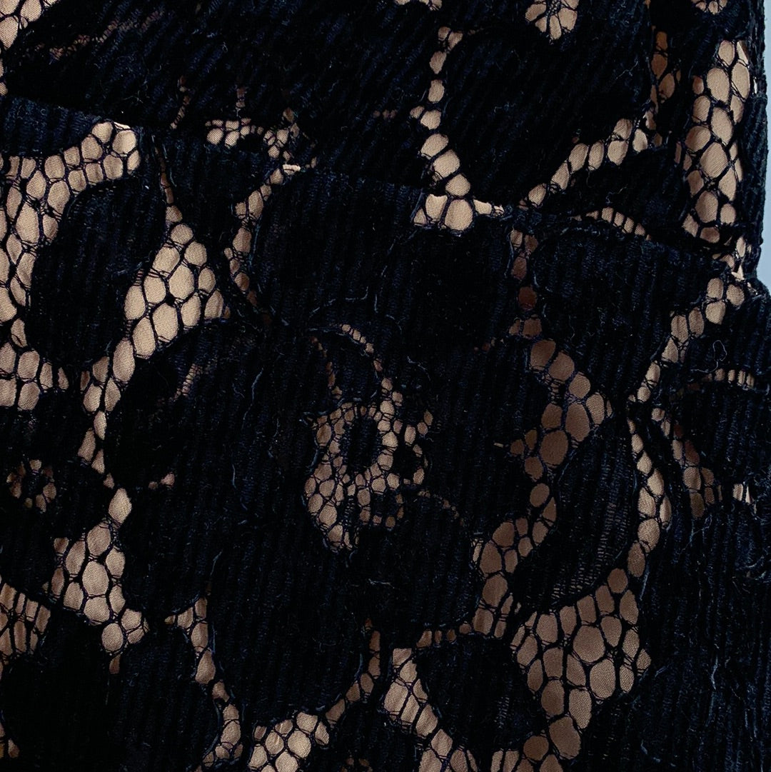 Free People Black/Nude Lace Mini (10)