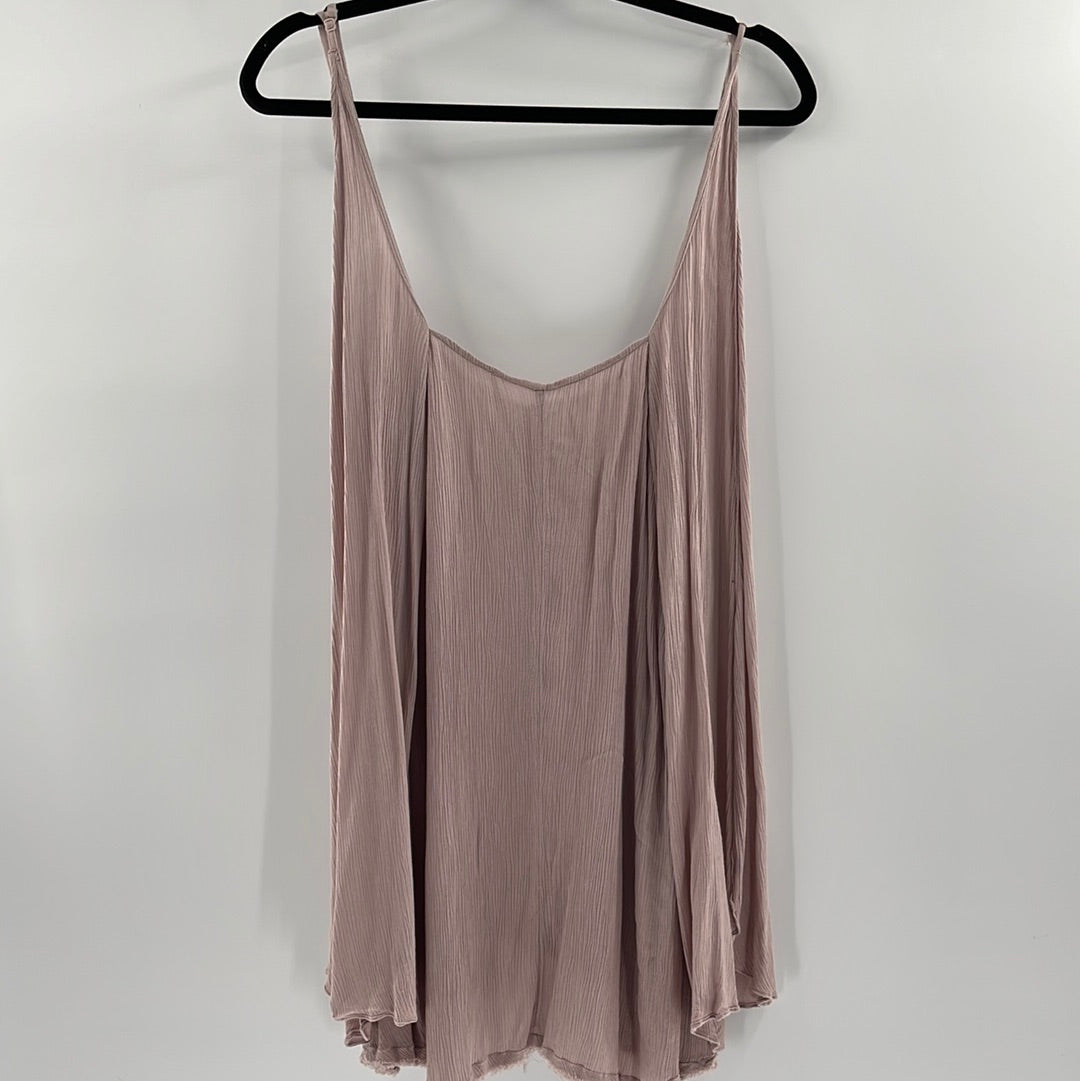 Free People - Pleated Dusty Rose Mini Dress (XS)