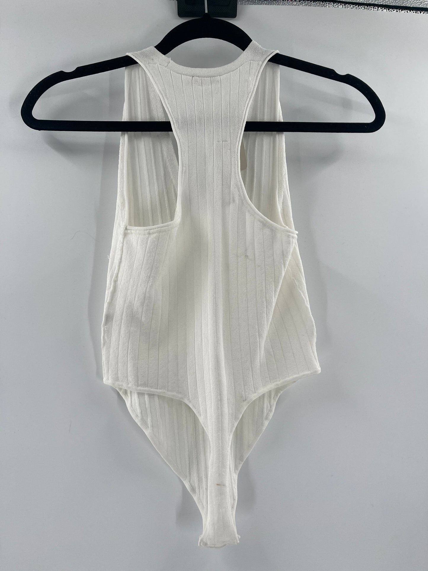 Intimately Free Bible White Ribbed Bodysuit (L)